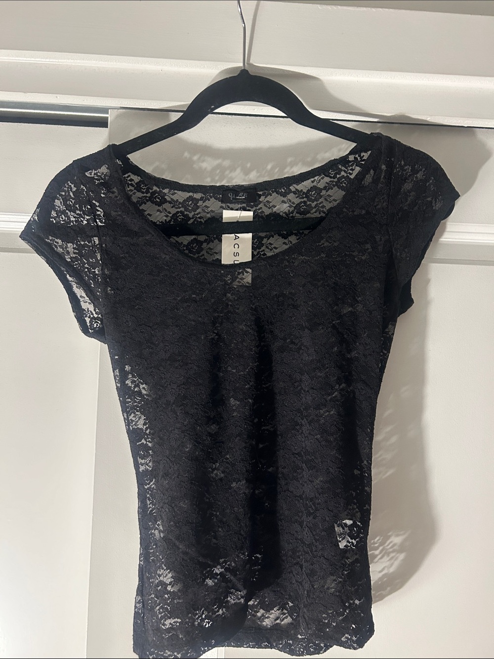 PacSun Black Floral Lace Cap Sleeve Camisole